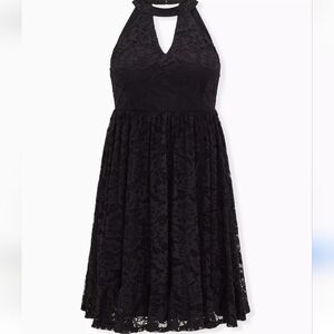 Torrid Lace Halter Skater Dress